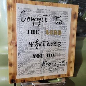 Bible verse wall art Proverbs 16:3